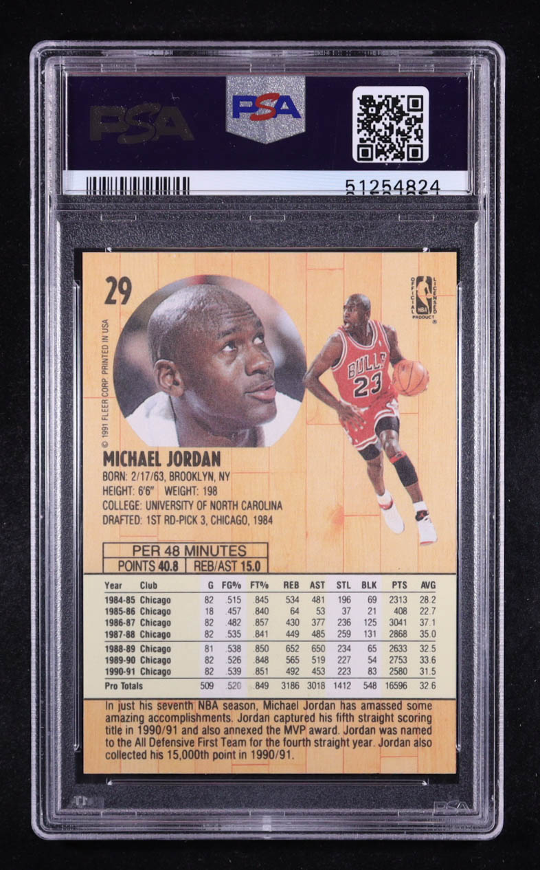 Michael Jordan 1991 Fleer #29 (PSA 9) at PristineAuction.com Michael Jordan 1991 Fleer #29 (PSA 9) at PristineAuction.com