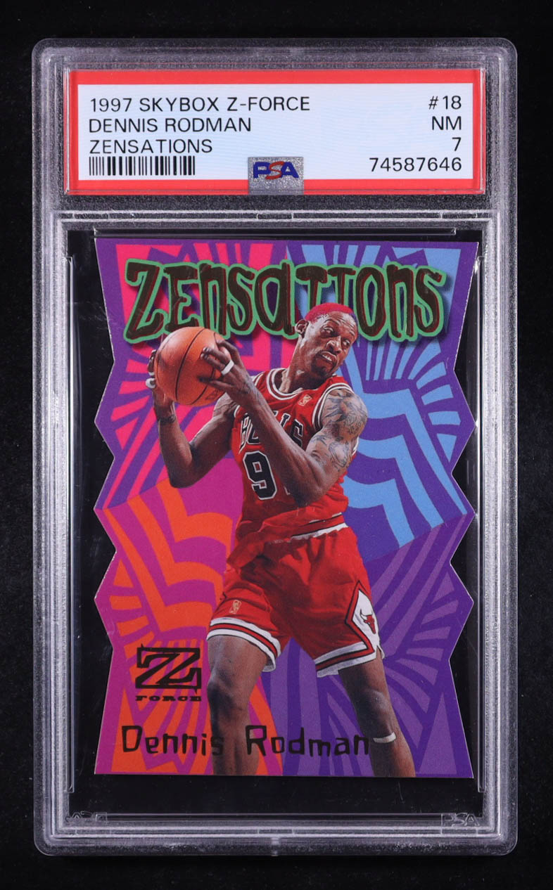 Dennis Rodman 1997 Skybox Z-Force Zensations #18 (PSA 7) at PristineAuction.com Dennis Rodman 1997 Skybox Z-Force Zensations #18 (PSA 7) at PristineAuction.com