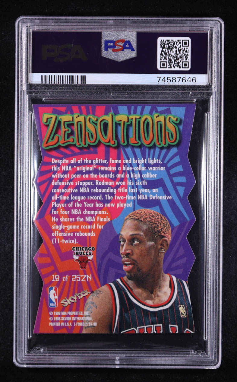 Dennis Rodman 1997 Skybox Z-Force Zensations #18 (PSA 7) at PristineAuction.com Dennis Rodman 1997 Skybox Z-Force Zensations #18 (PSA 7) at PristineAuction.com