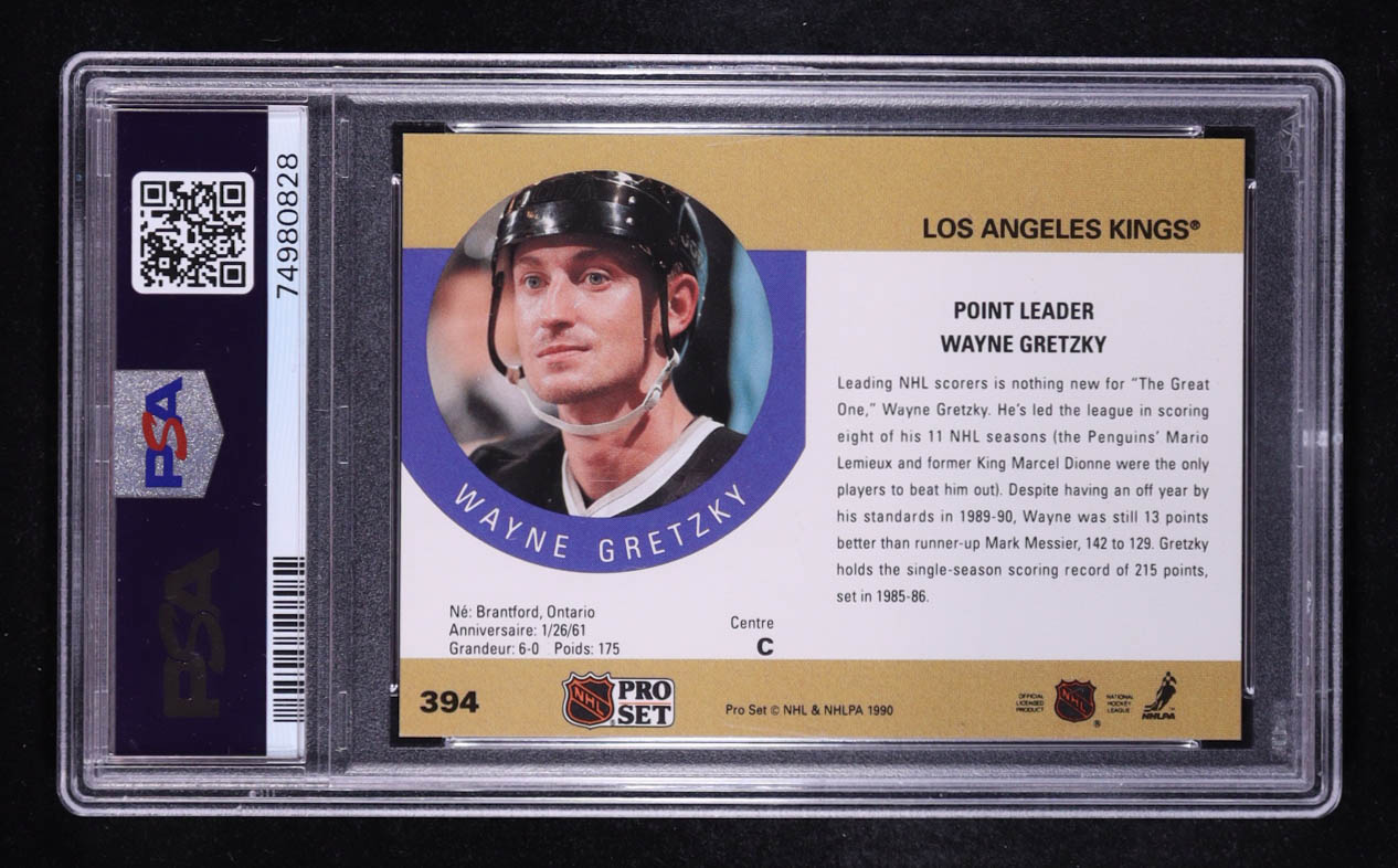 Wayne Gretzky 1990 Pro Set Point Leader #394 (PSA 9) at PristineAuction.com Wayne Gretzky 1990 Pro Set Point Leader #394 (PSA 9) at PristineAuction.com
