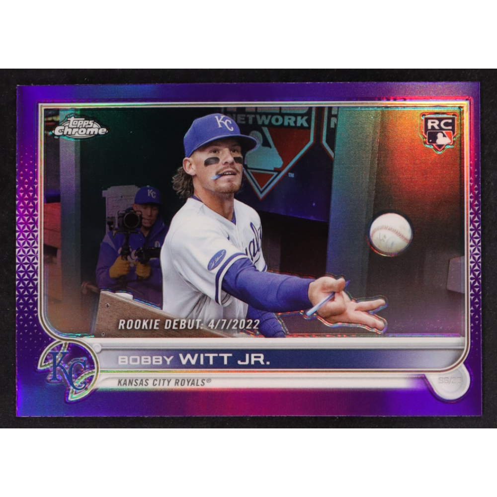 Bobby Witt Jr. 2022 Topps Chrome Purple Rookie Debut #USC176 RC at PristineAuction.com