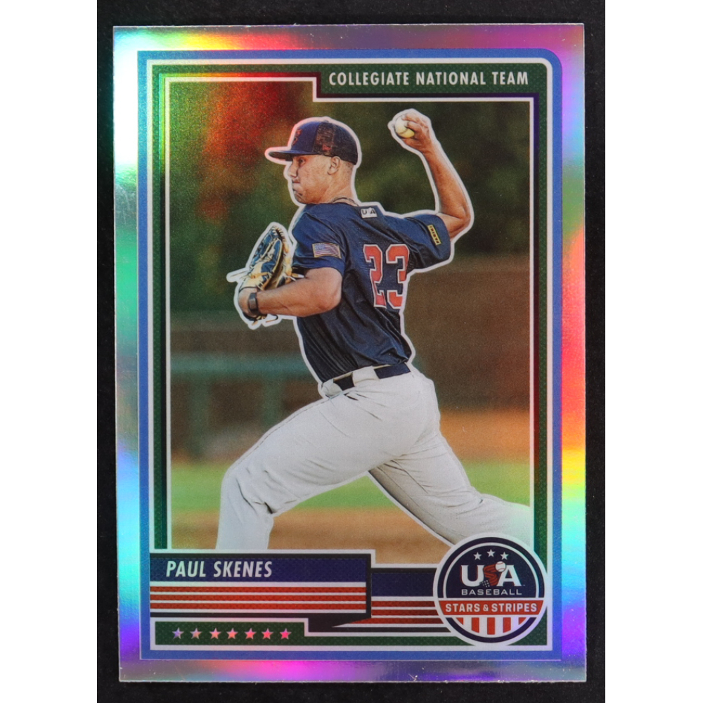 Paul Skenes 2023 USA Baseball Stars and Stripes Silver #87 RC at PristineAuction.com