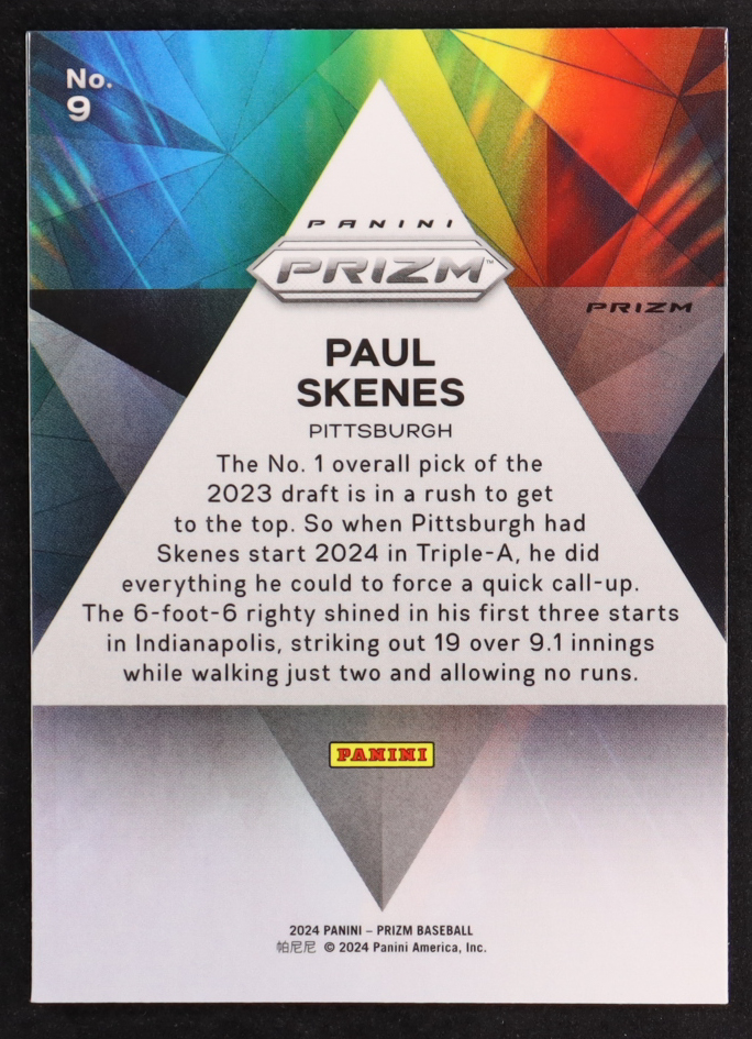 Paul Skenes 2024 Panini Prizm Prizmatic #9 RC at PristineAuction.com Paul Skenes 2024 Panini Prizm Prizmatic #9 RC at PristineAuction.com