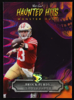 Brock Purdy 2024 Wild Card Haunted Hits Monster Hunt Purple RayWave #HHWBP #2/2 at PristineAuction.com