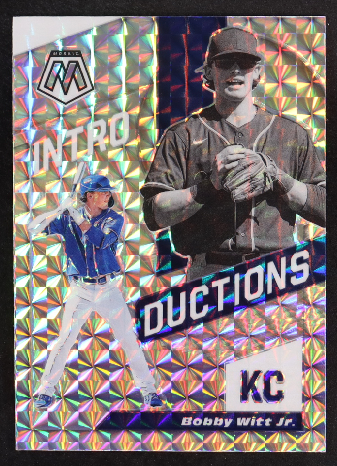 Bobby Witt Jr. 2021 Panini Mosaic Introductions Mosaic #INT3 RC at PristineAuction.com Bobby Witt Jr. 2021 Panini Mosaic Introductions Mosaic #INT3 RC at PristineAuction.com