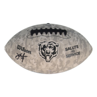 Jim McMahon Signed Bears Salute to Service Logo Football (Fanatics) at PristineAuction.com