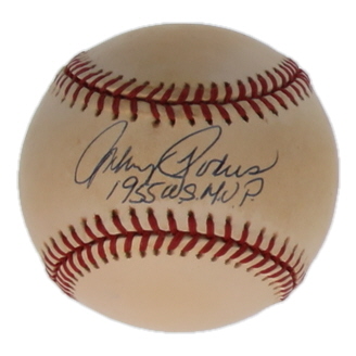 Johnny Podres Signed ONL Baseball Inscribed "1955 WS MVP" (JSA) at PristineAuction.com Johnny Podres Signed ONL Baseball Inscribed "1955 WS MVP" (JSA) at PristineAuction.com