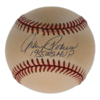 Johnny Podres Signed ONL Baseball Inscribed "1955 WS MVP" (JSA) at PristineAuction.com