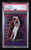 Luka Doncic 2021-22 Panini Prizm Prizms Purple Wave #223 (PSA 10) at PristineAuction.com