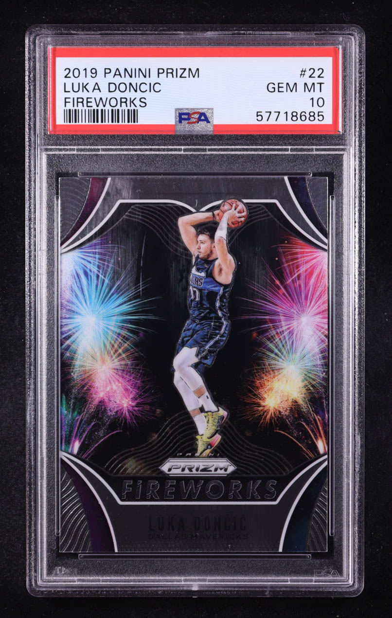 Luka Doncic 2019-20 Panini Prizm Fireworks #22 (PSA 10) at PristineAuction.com Luka Doncic 2019-20 Panini Prizm Fireworks #22 (PSA 10) at PristineAuction.com