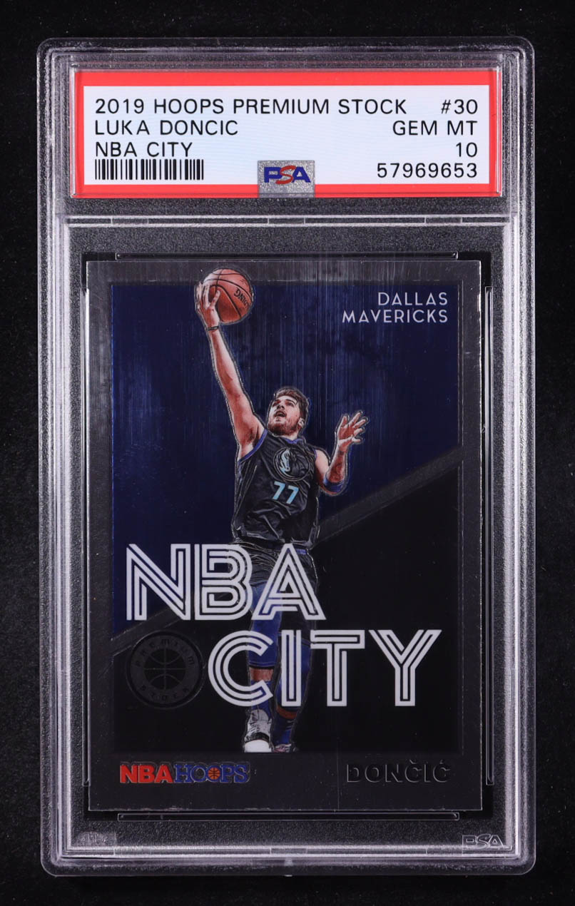 Luka Doncic 2019-20 Hoops Premium Stock NBA City #30 (PSA 10) at PristineAuction.com Luka Doncic 2019-20 Hoops Premium Stock NBA City #30 (PSA 10) at PristineAuction.com