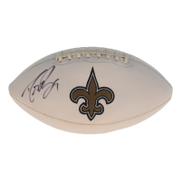 Drew Brees Signed Saints Logo Football (Beckett) at PristineAuction.com