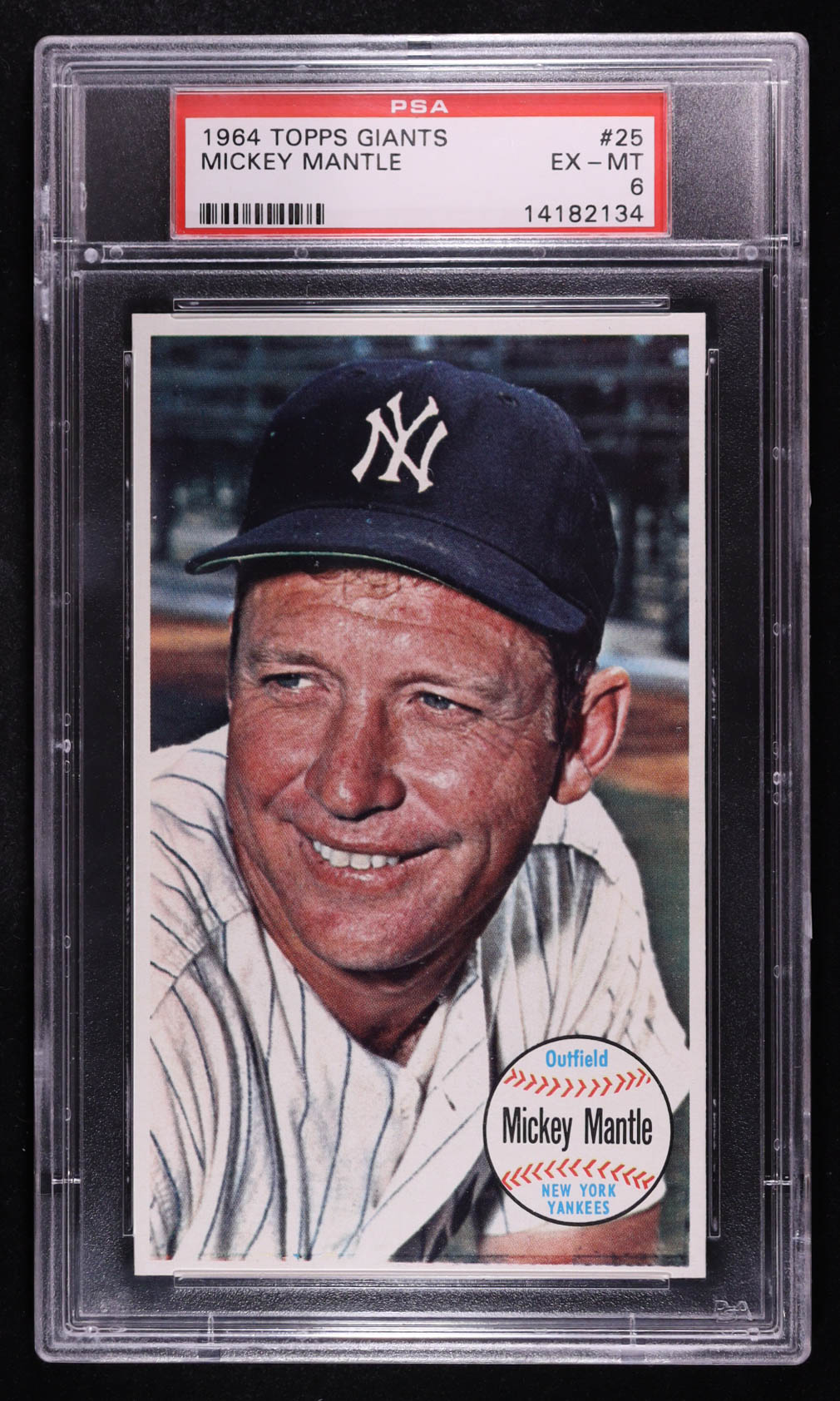 Mickey Mantle 1964 Topps Giants #25 (PSA 6) at PristineAuction.com Mickey Mantle 1964 Topps Giants #25 (PSA 6) at PristineAuction.com