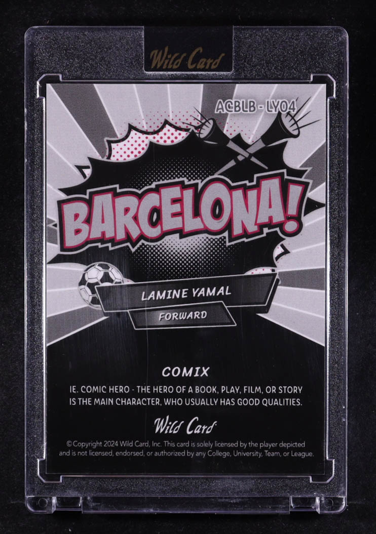 Lamine Yamal 2024 Wild Card Comix BARCELONA! Silver Pulsar #ACBLB-LY04 #3/3 RC at PristineAuction.com Lamine Yamal 2024 Wild Card Comix BARCELONA! Silver Pulsar #ACBLB-LY04 #3/3 RC at PristineAuction.com