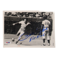 Pete Rose Signed Reds 6x8 Photo Inscribed "Hit King" (PSA) at PristineAuction.com