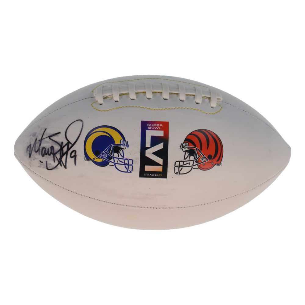 Matthew Stafford Signed Rams Super Bowl LVI Champions Logo Football (Fanatics) at PristineAuction.com