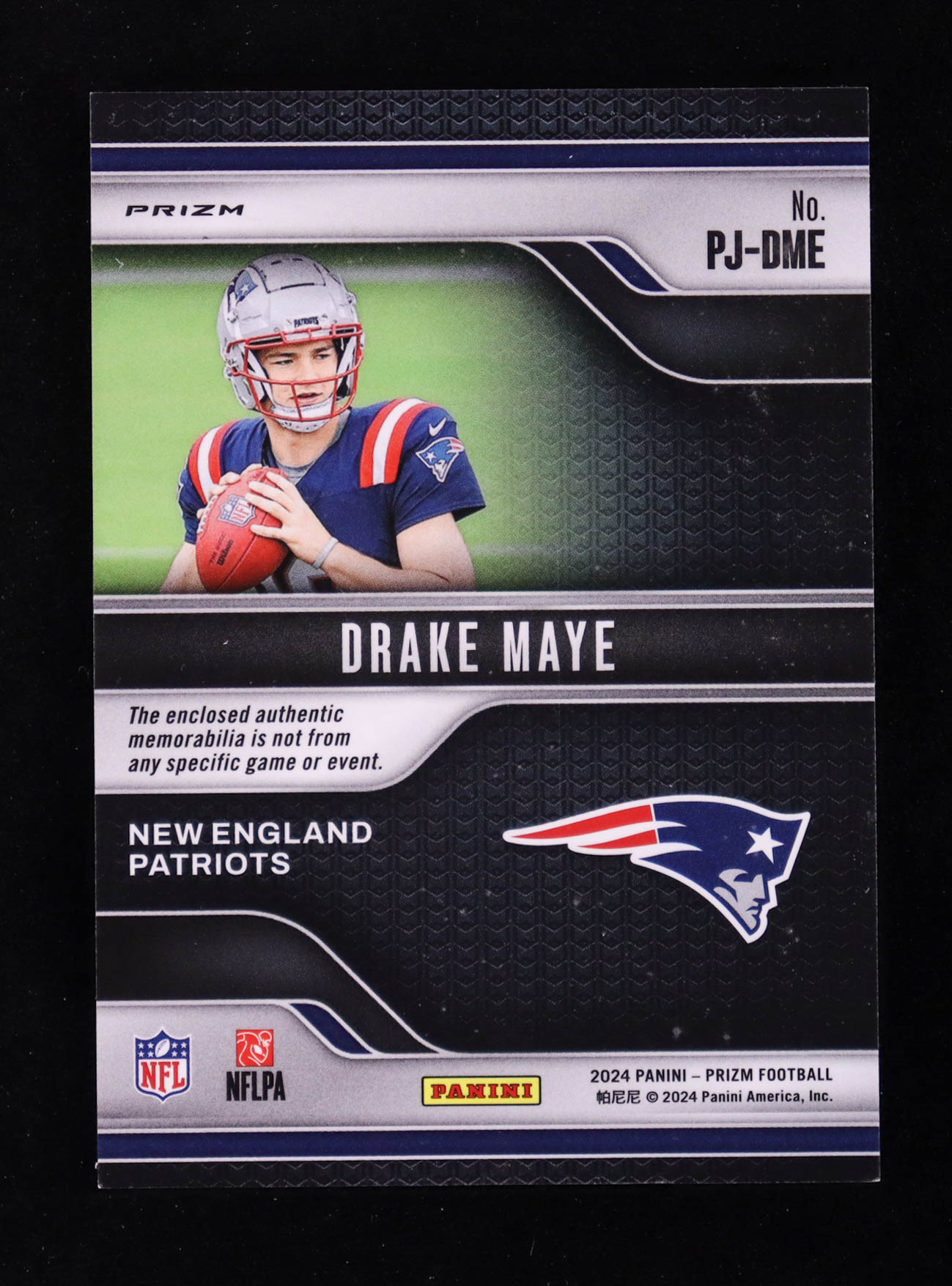 Drake Maye 2024 Panini Prizm Premier Jerseys Neon Green Pulsar #6 RC at PristineAuction.com Drake Maye 2024 Panini Prizm Premier Jerseys Neon Green Pulsar #6 RC at PristineAuction.com