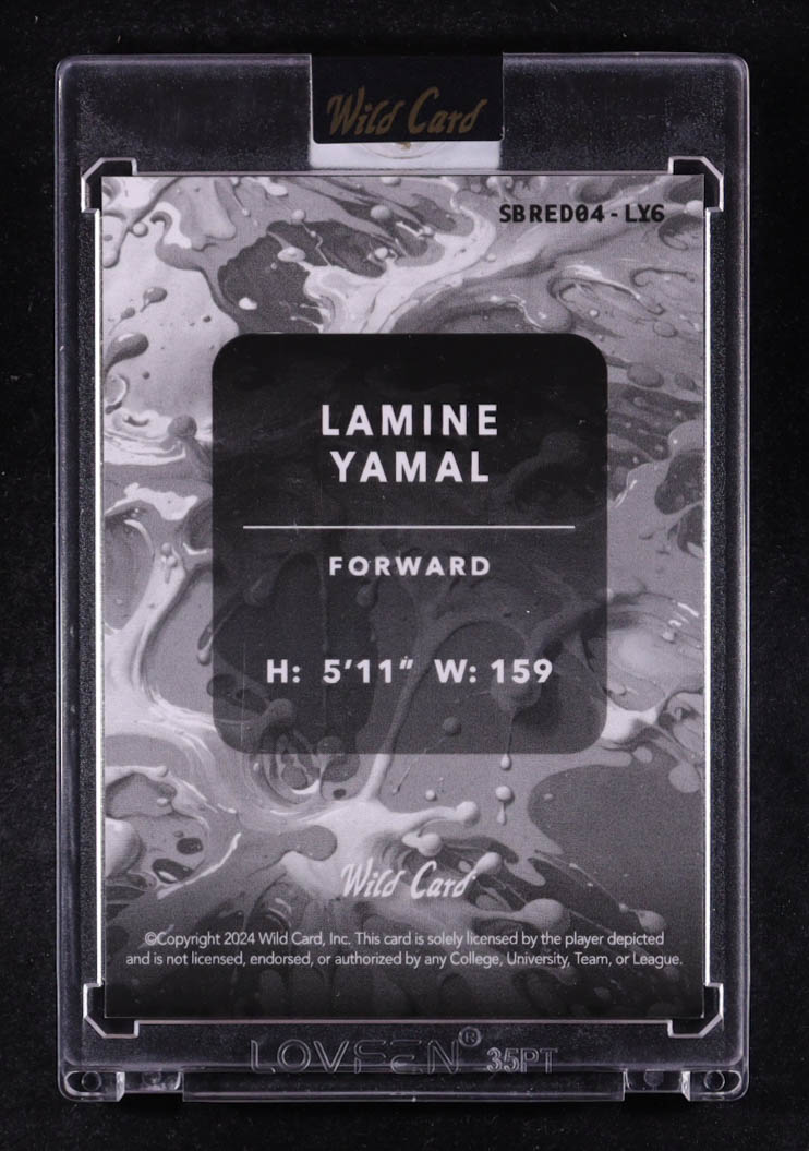 Lamine Yamal 2024 Wild Card Splat Background 4 Red Crystal #SBRED04-LY6 #2/2 RC at PristineAuction.com Lamine Yamal 2024 Wild Card Splat Background 4 Red Crystal #SBRED04-LY6 #2/2 RC at PristineAuction.com