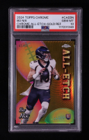 Bo Nix 2024 Topps Chrome All-Etch-Gold Refractor #CAE-BN RC #45/50 (PSA 10) at PristineAuction.com