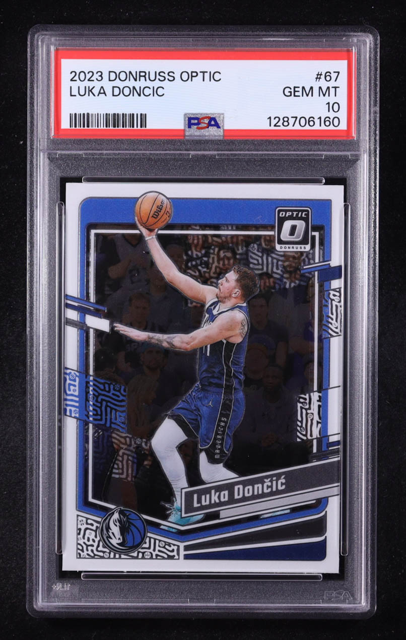Luka Doncic 2023-24 Donruss Optic #67 (PSA 10) at PristineAuction.com Luka Doncic 2023-24 Donruss Optic #67 (PSA 10) at PristineAuction.com