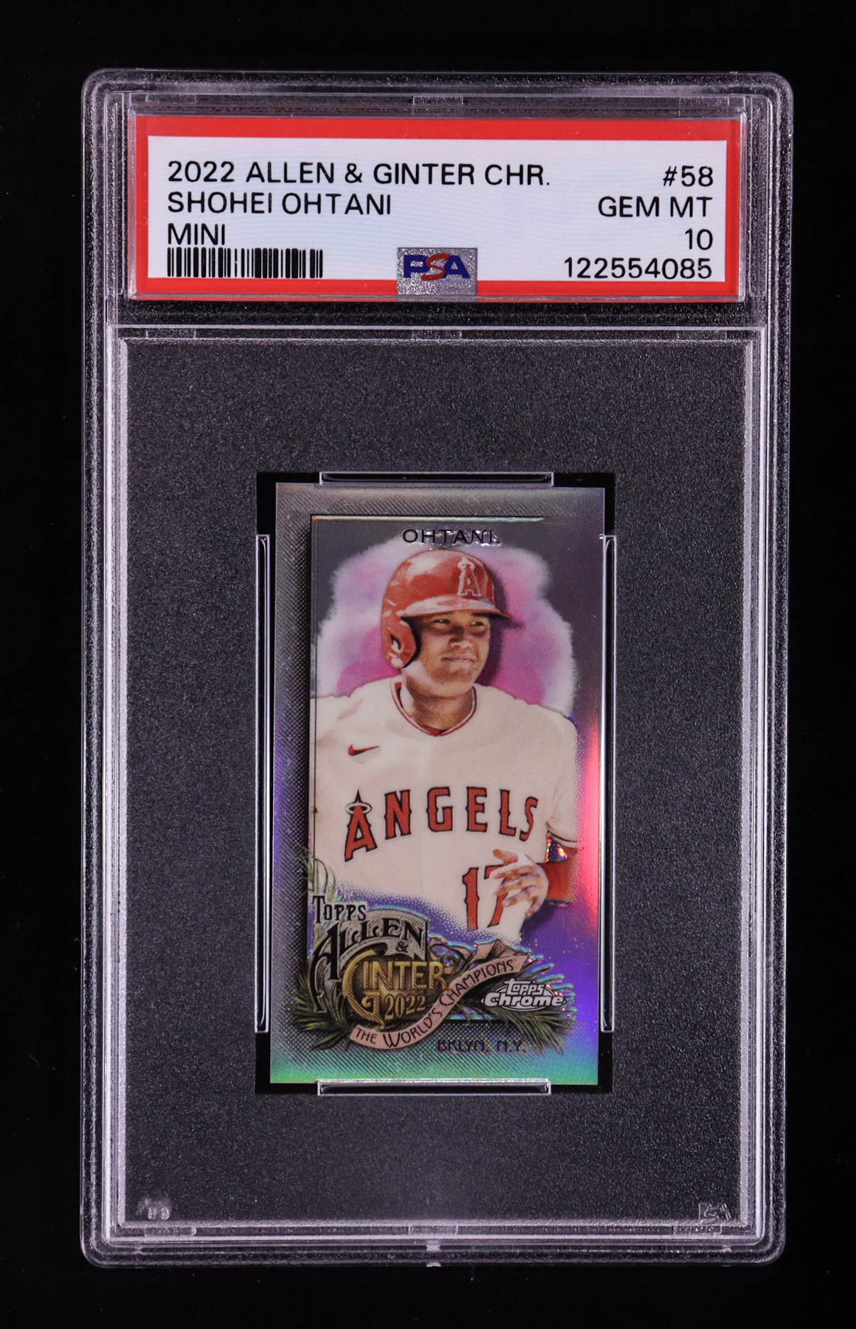 Shohei Ohtani 2022 Topps Chrome Allen & Ginter Mini #58 (PSA 10) at PristineAuction.com Shohei Ohtani 2022 Topps Chrome Allen & Ginter Mini #58 (PSA 10) at PristineAuction.com