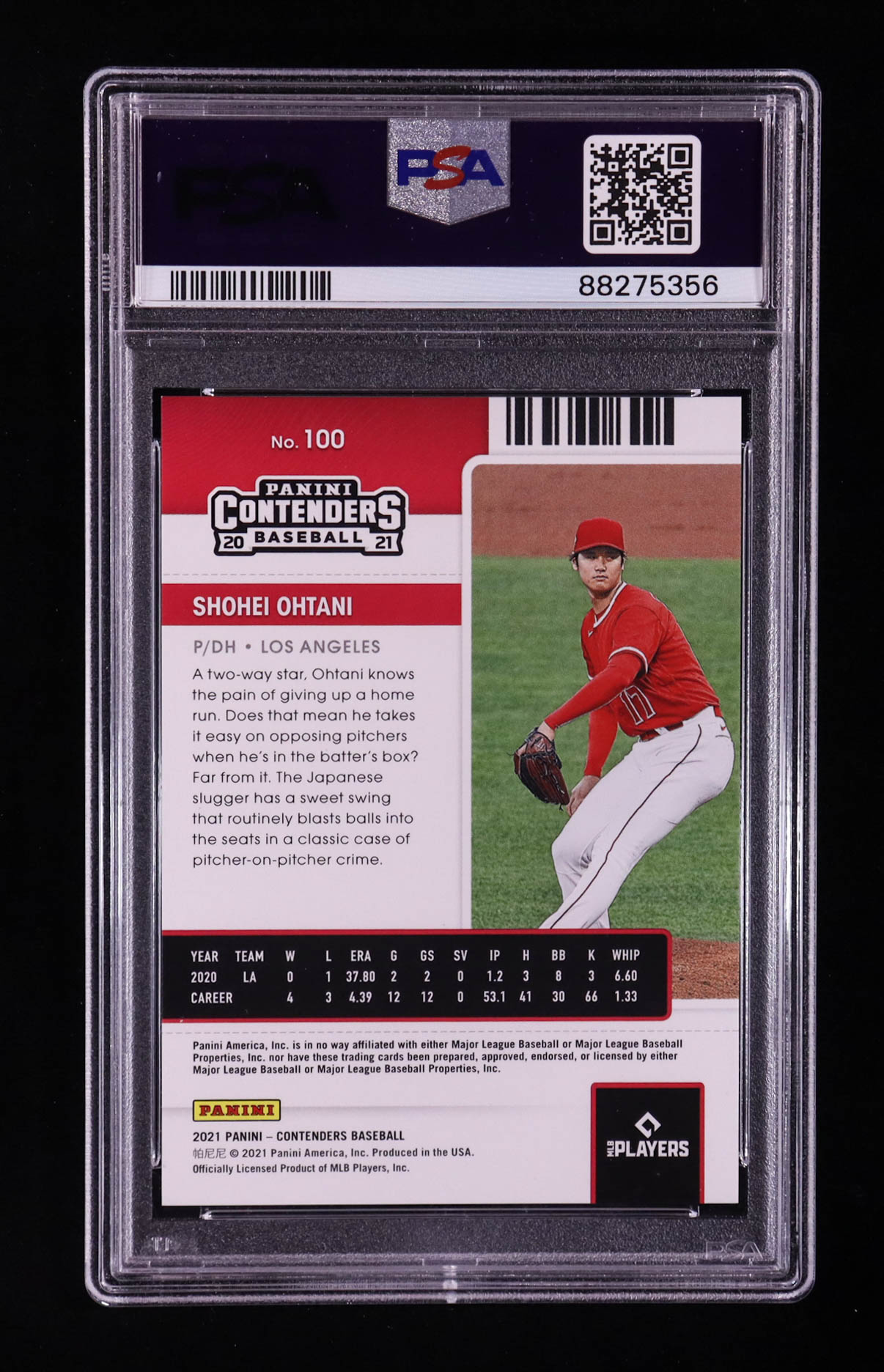 Shohei Ohtani 2021 Panini Contenders Green Draft Ticket #100 #213/299 (PSA 10) at PristineAuction.com Shohei Ohtani 2021 Panini Contenders Green Draft Ticket #100 #213/299 (PSA 10) at PristineAuction.com