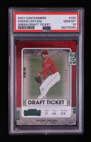 Shohei Ohtani 2021 Panini Contenders Green Draft Ticket #100 #213/299 (PSA 10) at PristineAuction.com