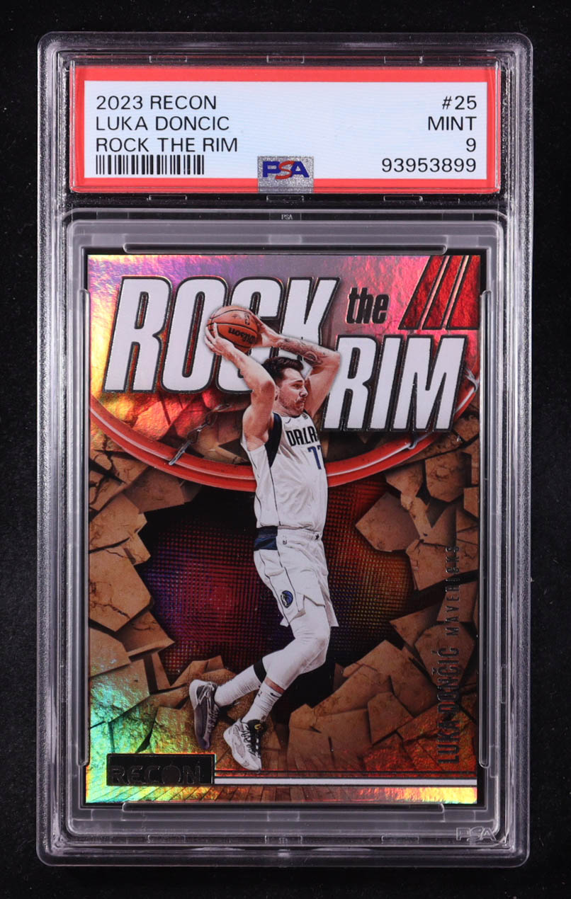 Luka Doncic 2023-24 Panini Recon Rock the Rim #25 (PSA 9) at PristineAuction.com Luka Doncic 2023-24 Panini Recon Rock the Rim #25 (PSA 9) at PristineAuction.com