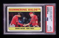 Shohei Ohtani / Mike Trout 2018 Topps Heritage Combo Cards Hammering Halos #CC-1 RC (PSA 10) at PristineAuction.com