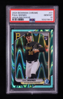 Paul Skenes 2024 Bowman Chrome Aqua Raywave #31 RC #093/199 (PSA 10) at PristineAuction.com