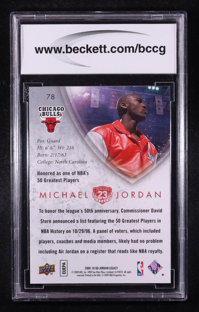 Michael Jordan 2009-10 Upper Deck Michael Jordan Legacy Collection Gold #78 (BCCG 10) at PristineAuction.com Michael Jordan 2009-10 Upper Deck Michael Jordan Legacy Collection Gold #78 (BCCG 10) at PristineAuction.com