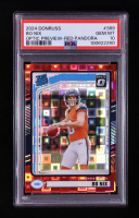 Bo Nix 2024 Panini Donruss Optic Preview Red Pandora RR #369 RC (PSA 10) at PristineAuction.com