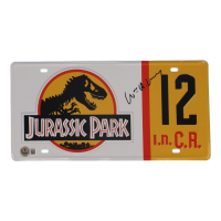 William H. Macy Signed "Jurassic Park" #12 Jeep License Plate (Beckett) at PristineAuction.com