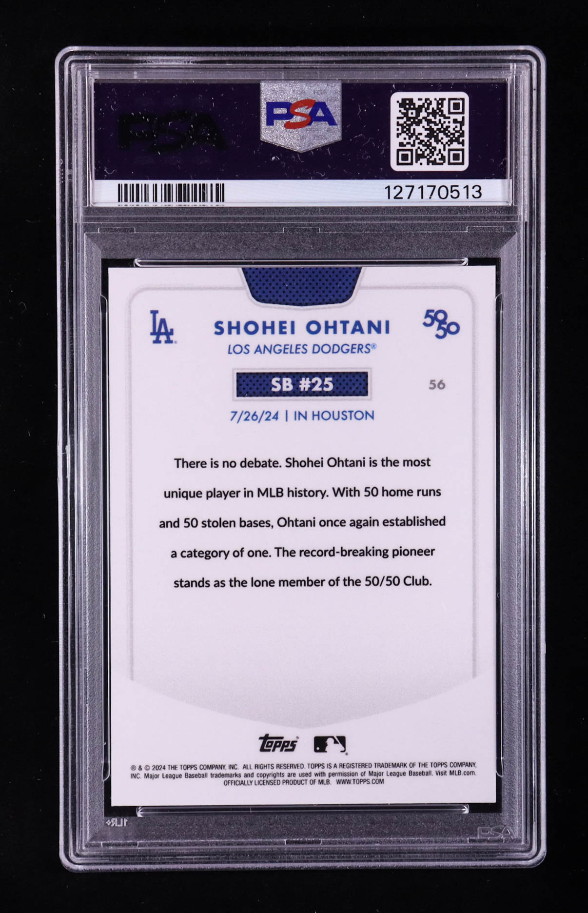 Shohei Ohtani 2024 Topps 50/50 Chrome Green Refractor #56 #54/99 (PSA 10) at PristineAuction.com Shohei Ohtani 2024 Topps 50/50 Chrome Green Refractor #56 #54/99 (PSA 10) at PristineAuction.com