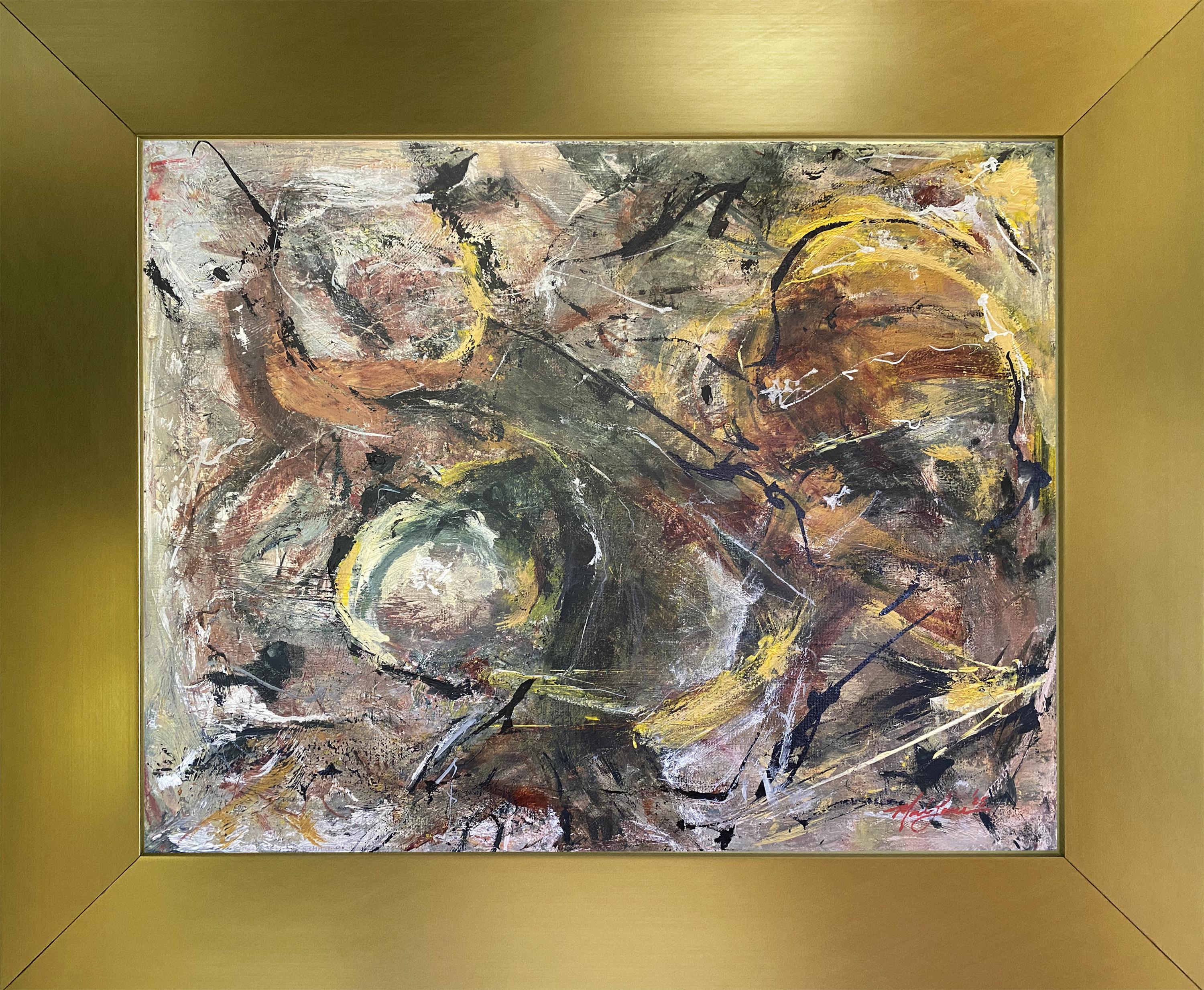 Mark Lewis Original Custom Framed Abstract Painting On Canvas (Lewis) at PristineAuction.com Mark Lewis Original Custom Framed Abstract Painting On Canvas (Lewis) at PristineAuction.com