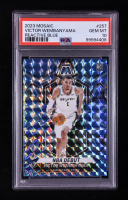 Victor Wembanyama 2023-24 Panini Mosaic Reactive Blue NBA Debut #257 (PSA 10) at PristineAuction.com
