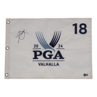 Xander Schauffele Signed 2025 PGA Championship Golf Pin Flag (Beckett) at PristineAuction.com