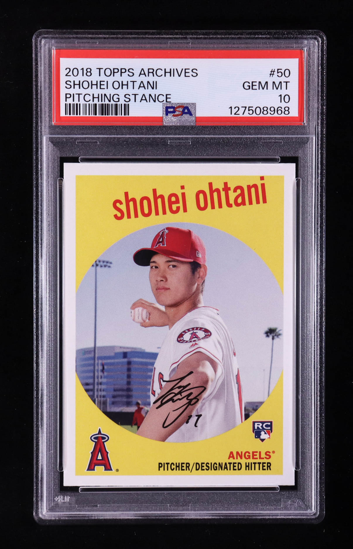 Shohei Ohtani 2018 Topps Archives Pitching Stance #50 RC (PSA 10) at PristineAuction.com Shohei Ohtani 2018 Topps Archives Pitching Stance #50 RC (PSA 10) at PristineAuction.com