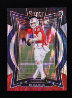 Drake Maye 2024 Select Prizm Black and Red Shock #27 RC at PristineAuction.com