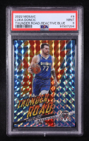 Luka Doncic 2022-23 Panini Mosaic Thunder Road Mosaic Reactive Blue #9 #10/99 (PSA 9) at PristineAuction.com