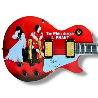 Jack White Signed "The White Stripes" Custom Les Paul Guitar (JSA) at PristineAuction.com