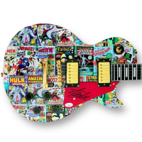Stan Lee Signed Marvel "Famous 1st Appearances" Custom Les Paul Guitar (JSA) at PristineAuction.com