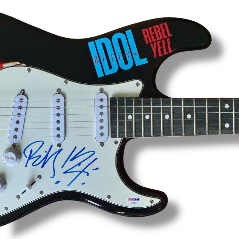Billy Idol Signed "Rebel Yell" Custom Stratocaster Guitar (PSA) at PristineAuction.com Billy Idol Signed "Rebel Yell" Custom Stratocaster Guitar (PSA) at PristineAuction.com