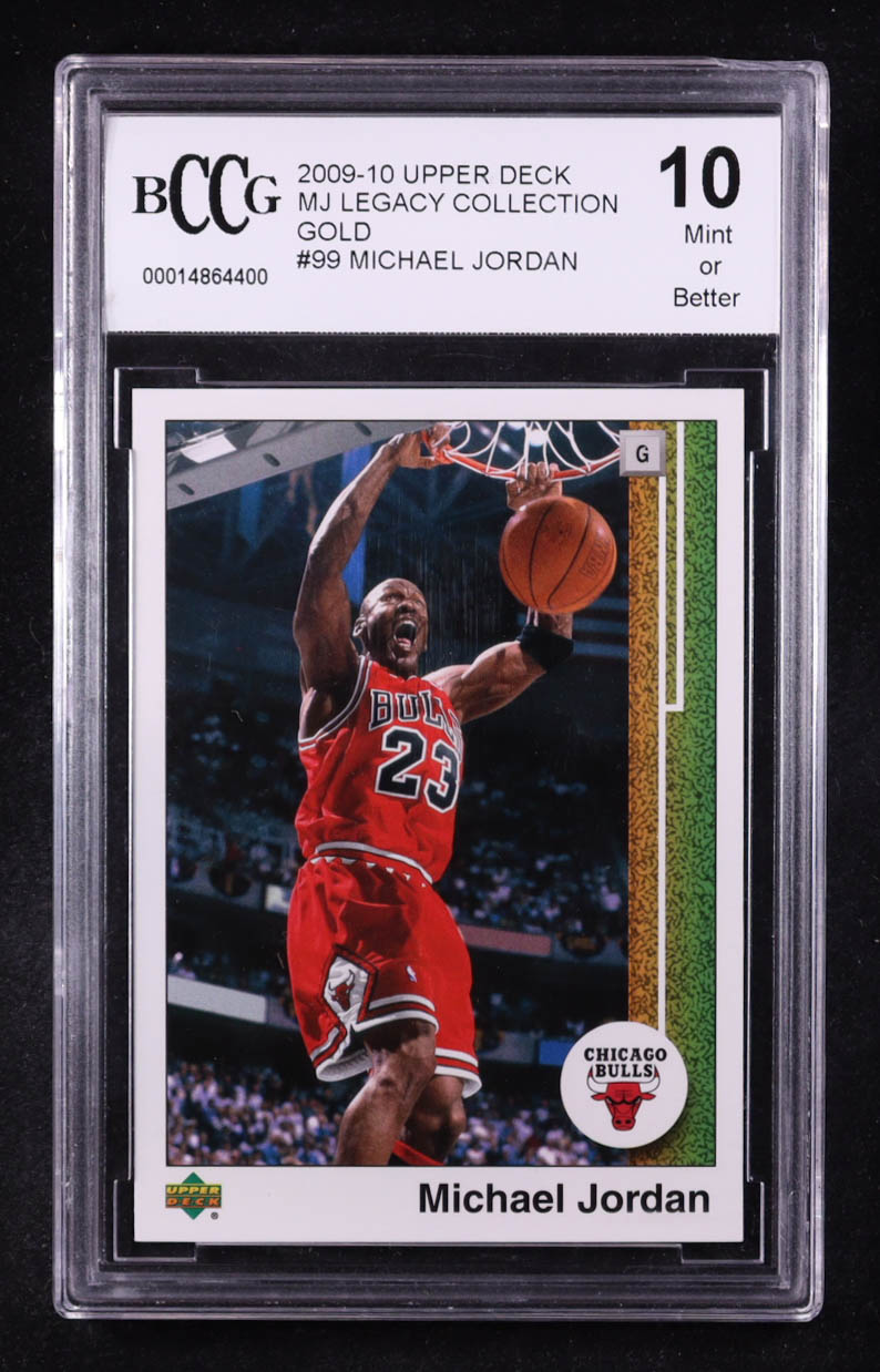 Michael Jordan 2009-10 Upper Deck Michael Jordan Legacy Collection Gold #99 (BCCG 10) at PristineAuction.com Michael Jordan 2009-10 Upper Deck Michael Jordan Legacy Collection Gold #99 (BCCG 10) at PristineAuction.com