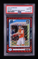 Bo Nix 2024 Panini Donruss Optic Preview Red Wave RR #369 RC (PSA 10) at PristineAuction.com