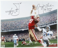 Dwight Clark Signed 49ers 16x20 Photo Inscribed "The Catch" with Hand-Drawn Sketch (Fanatics) at PristineAuction.com