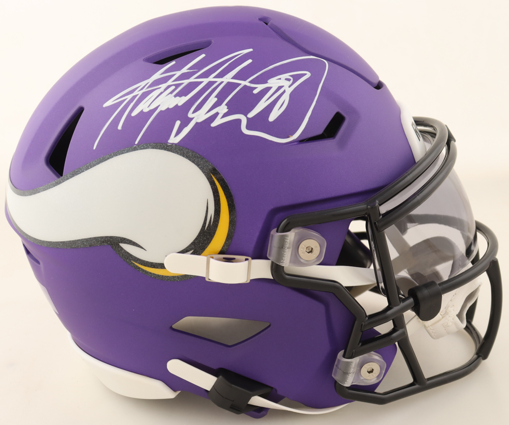 Adrian Peterson Signed Vikings Mid-Size SpeedFlex Helmet With Visor (JSA) at PristineAuction.com Adrian Peterson Signed Vikings Mid-Size SpeedFlex Helmet With Visor (JSA) at PristineAuction.com