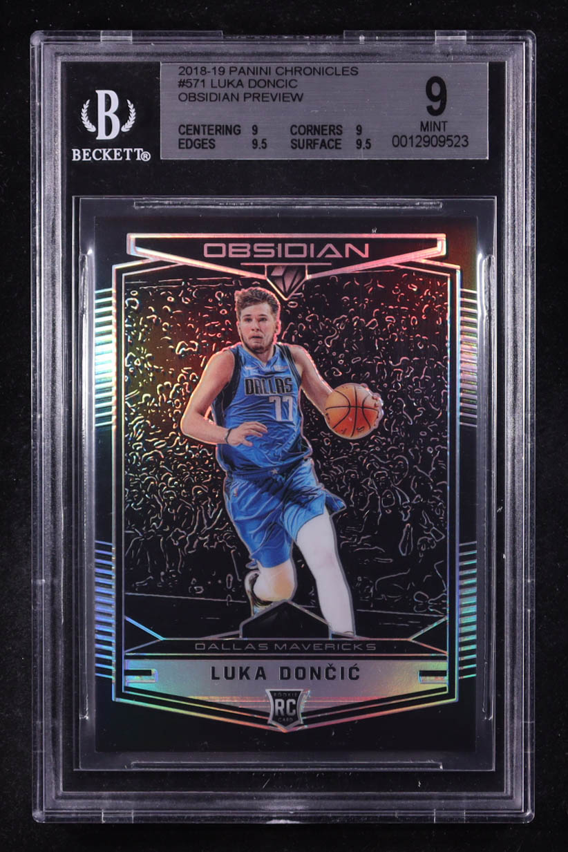 Luka Doncic 2018-19 Panini Chronicles #571 Obsidian Preview RC (BGS 9) at PristineAuction.com Luka Doncic 2018-19 Panini Chronicles #571 Obsidian Preview RC (BGS 9) at PristineAuction.com