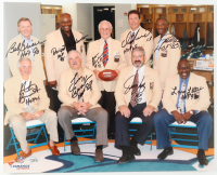 Dolphins Hall of Famers 16x20 Photo Signed By (9) with Bob Griese, Larry Little, Don Shula & Dan Marino (Fanatics) at PristineAuction.com