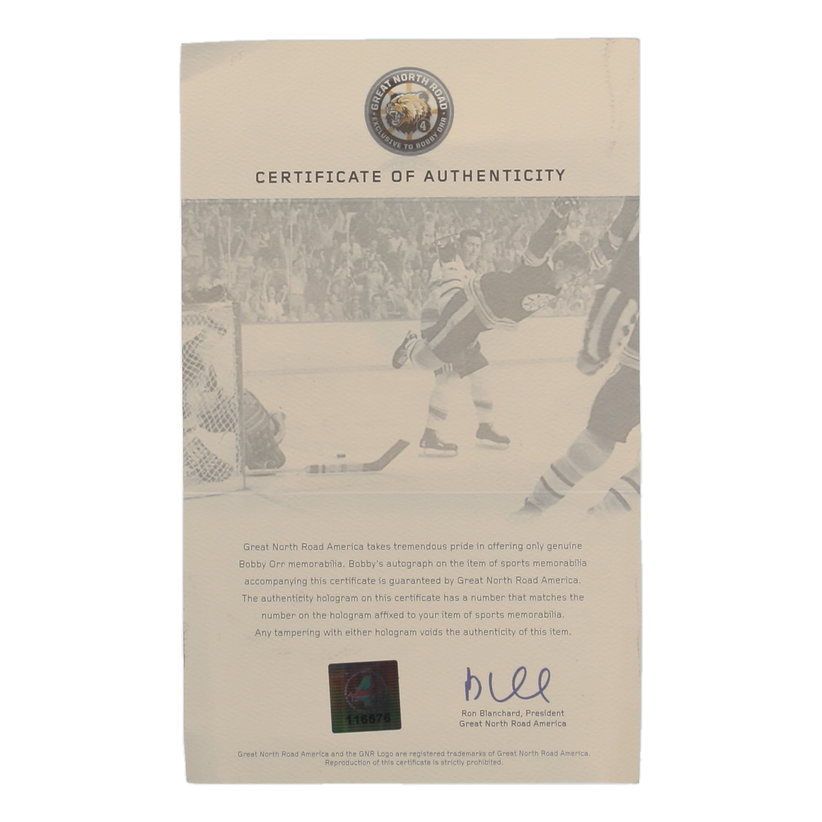 Bobby Orr Signed "The Flying Goal" Commemorative Hockey Puck (GNR) at PristineAuction.com Bobby Orr Signed "The Flying Goal" Commemorative Hockey Puck (GNR) at PristineAuction.com